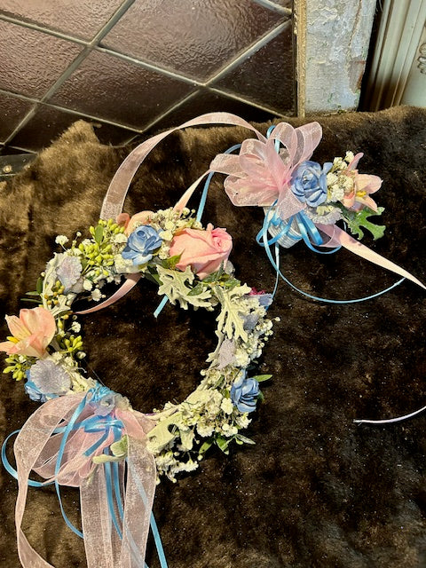 HEAD PIECE AND CORSAGE SET