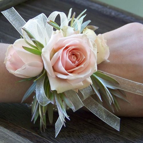 pink mini rose corsage