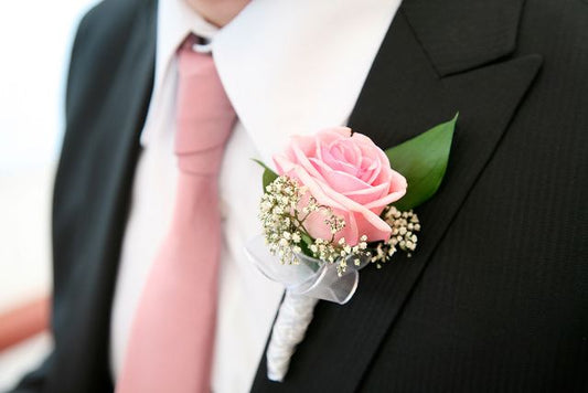 Pink rose Boutonniere